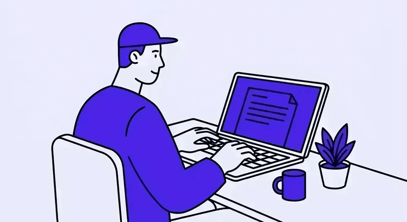 person browsing job listings and company details